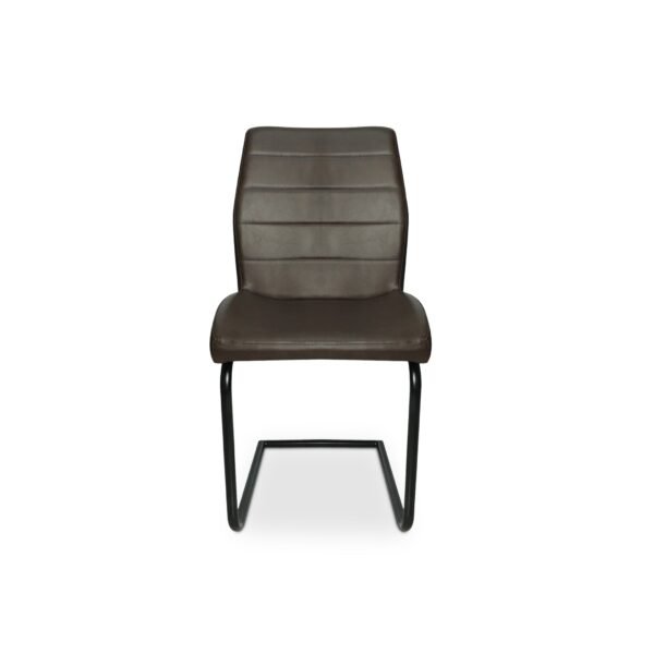 Solid Mango Wood Dark Walnut Arlington 1.6M Dining Table with Faux Leather Dark Brown Renzo Chairs Set - Image 5