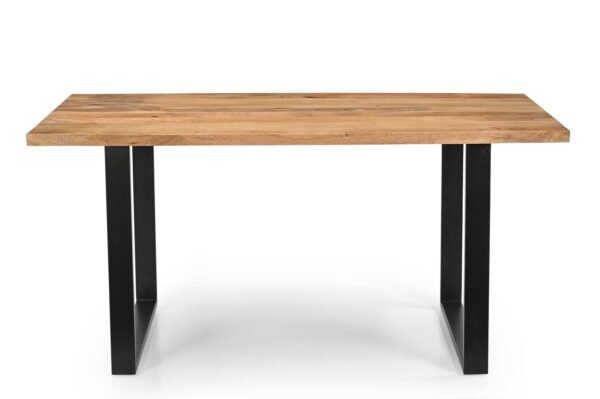 Solid Mango Wood Arlington 1.6M Dining Table with Metal Legs - Image 6
