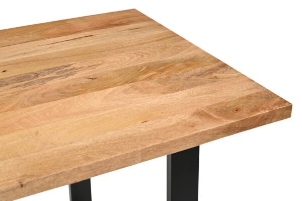 Solid Mango Wood Arlington 1.6M Dining Table with Metal Legs - Image 7