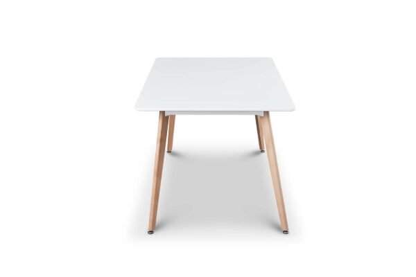 Atherton White MDF 1.8M Modern Scandinavian Dining Table - Image 4