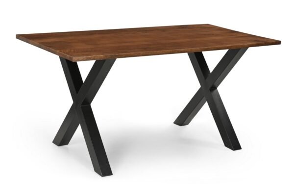 Solid Mango Wood Bronx 1.6M Dining Table with Metal Legs - Image 12