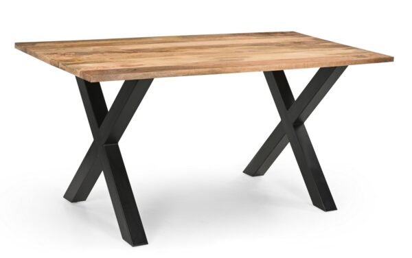 Solid Mango Wood Bronx 1.6M Dining Table with Metal Legs - Image 8
