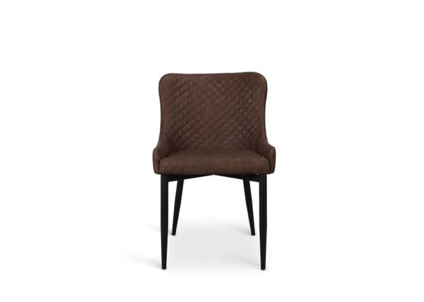 Real Wood Veneer Francisville 1.6/2.2M Extendable Dining Table with Dark Brown Faux Leather Rockport Dining Chairs Set - Image 15