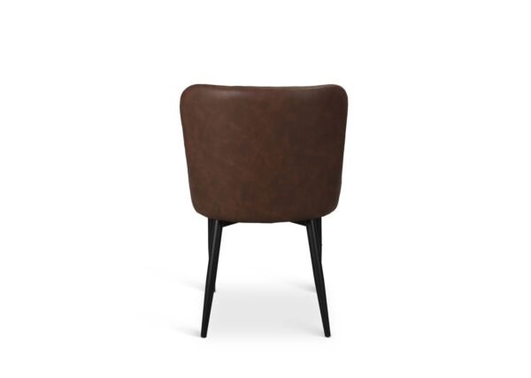 Real Wood Veneer Francisville 1.6/2.2M Extendable Dining Table with Dark Brown Faux Leather Rockport Dining Chairs Set - Image 19