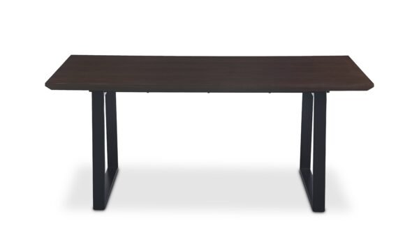 Real Wood Veneer Dark Walnut Ethan 1.8M Dining Table with Faux Leather Emilio Chairs Set - Image 4