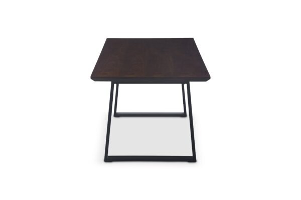 Real Wood Veneer Dark Walnut Ethan 1.8M Dining Table with Faux Leather Emilio Chairs Set - Image 5