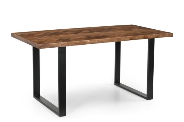 Solid Mango Wood Franklin 1.6M Dining Table with Metal Legs - Image 3