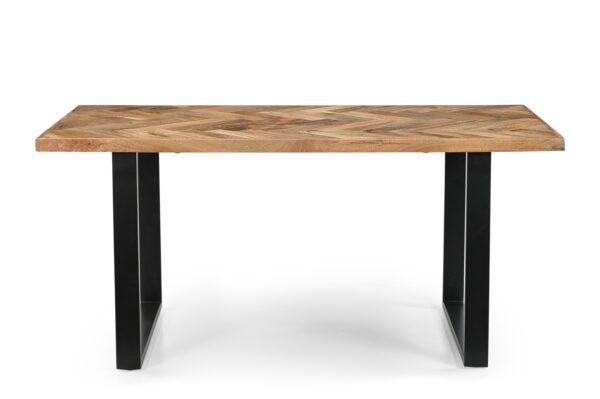 Solid Mango Wood Franklin 1.6M Dining Table with Metal Legs - Image 7