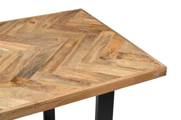 Solid Mango Wood Franklin 1.6M Dining Table with Metal Legs - Image 8