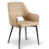 Faux Leather Light Tan Caruso Dining Chair - Set of 2
