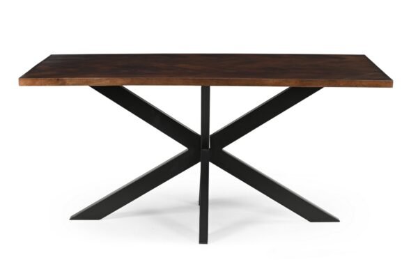 Solid Mango Wood Hudson 1.6M Dining Table with Metal Legs - Image 8