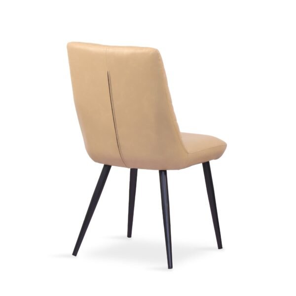 Light Oak Real Wood Veneer Logan 1.8M Dining Table with Faux Leather Light Tan Orlando Dining Chairs Set - Image 9