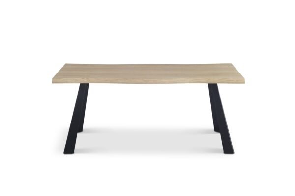 Real Wood Veneer Light Oak Logan 1.8M Dining Table with 6 Fabric Teddy Boucle Fausto Dining Chairs Set - Image 4