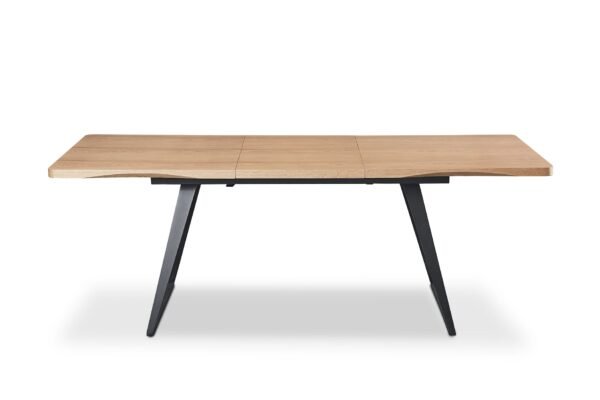 Real Wood Veneer Carmel 1.6M/2.15M Extendable Dining Table with Metal Legs - Image 14