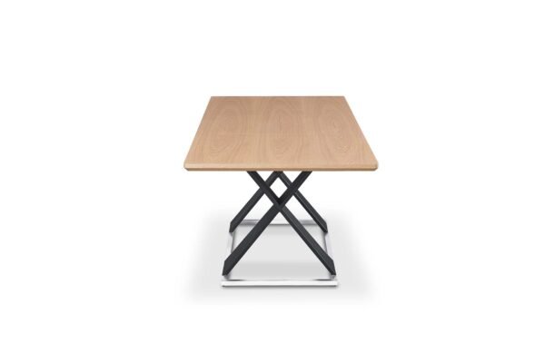 Real Wood Veneer Francisville 1.6M/2.2M Extendable Dining Table with Metal Legs - Image 15