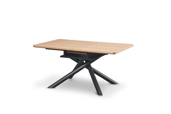 Real Wood Veneer Galena 1.6M/2M Extendable Dining Table with Metal Legs - Image 11