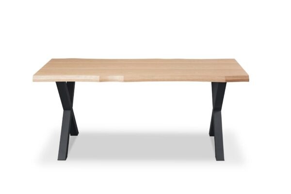 Real Wood Veneer Ventura 1.8M Dining Table with Metal Legs - Image 11
