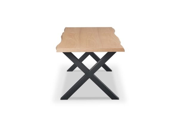 Real Wood Veneer Ventura 1.8M Dining Table with Metal Legs - Image 12