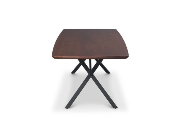 Real Wood Veneer Berkeley 2M Dining Table with Metal Legs - Image 4