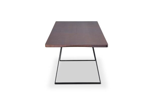 Real Wood Veneer Carmel 1.6M/2.15M Extendable Dining Table with Metal Legs - Image 5