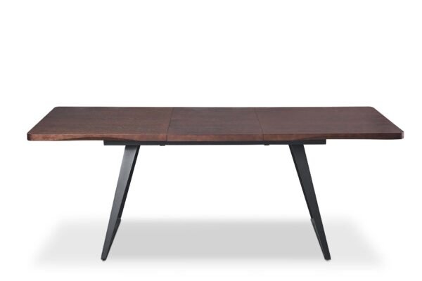 Real Wood Veneer Carmel 1.6M/2.15M Extendable Dining Table with Metal Legs - Image 4