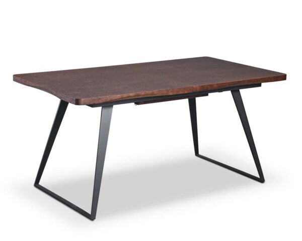 Real Wood Veneer Carmel 1.6M/2.15M Extendable Dining Table with Metal Legs - Image 2