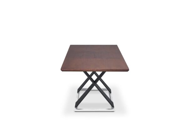 Real Wood Veneer Francisville 1.6M/2.2M Extendable Dining Table with Metal Legs - Image 5