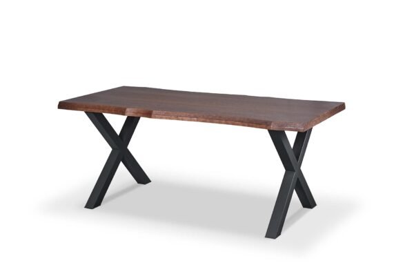 Real Wood Veneer Ventura 1.8M Dining Table with Metal Legs - Image 2