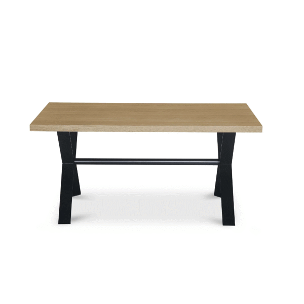 Real Wood Veneer Jayden 1.6M Dining Table with 4 Faux Leather Suede Fiorelli Dining Chairs Set - Image 7