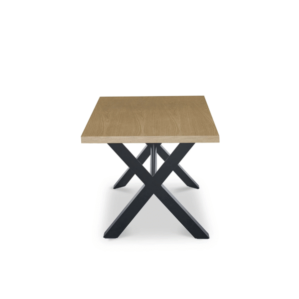 Real Wood Veneer Jayden 1.6M Dining Table with 4 Faux Leather Suede Fiorelli Dining Chairs Set - Image 8