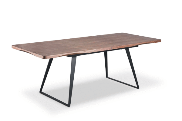 Real Wood Veneer Carmel 1.6M/2.15M Extendable Dining Table with Metal Legs - Image 8