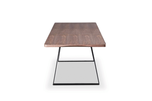 Real Wood Veneer Carmel 1.6M/2.15M Extendable Dining Table with Metal Legs - Image 10