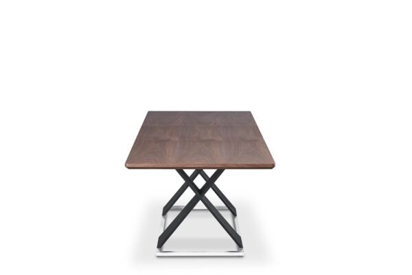 Real Wood Veneer Francisville 1.6M/2.2M Extendable Dining Table with Metal Legs - Image 10