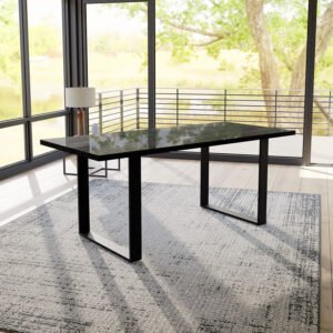 Solid Mango Wood Arlington 1.6M Dining Table with Metal Legs