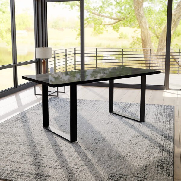 Solid Mango Wood Arlington 1.6M Dining Table with Metal Legs