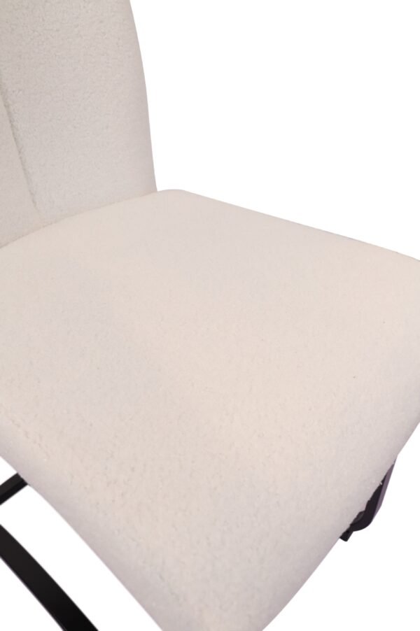 Solid Acacia Natural Wood Manhattan 1.6M Dining Table with White Teddy Boucle Emilio Chairs Set - Image 12